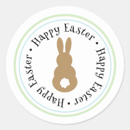 Happy Easter Bunny Silhouette Sticker