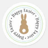Happy Easter Bunny Silhouette Sticker (Voorkant)
