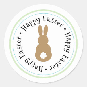 Happy Easter Bunny Silhouette Sticker