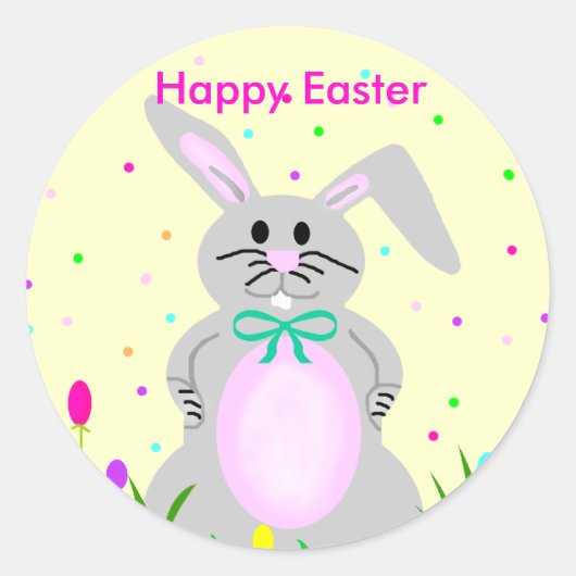 Happy Easter Bunny sjabloon stickers (Voorkant)