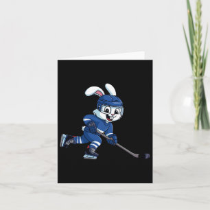 Happy Easter Bunny Spelen IJshockey Pasen Sport Kaart