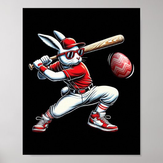Happy Easter Bunny Spelen Verkopen Easter Sport Ki Poster (Voorkant)