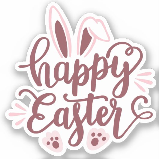 Happy Easter Bunny Sticker (Voorkant)