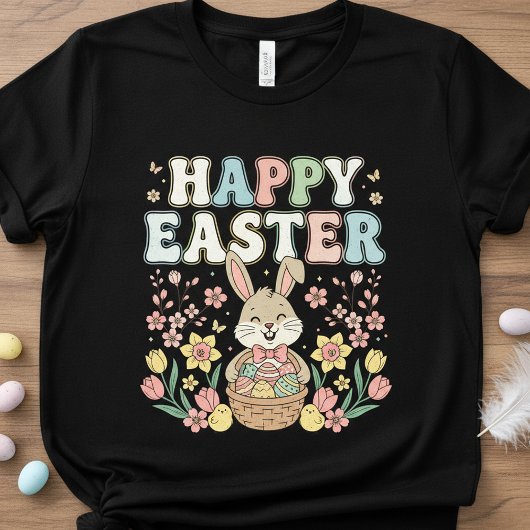  Happy Easter Bunny T-Shirt,Cute Spring Rabbit  T-shirt