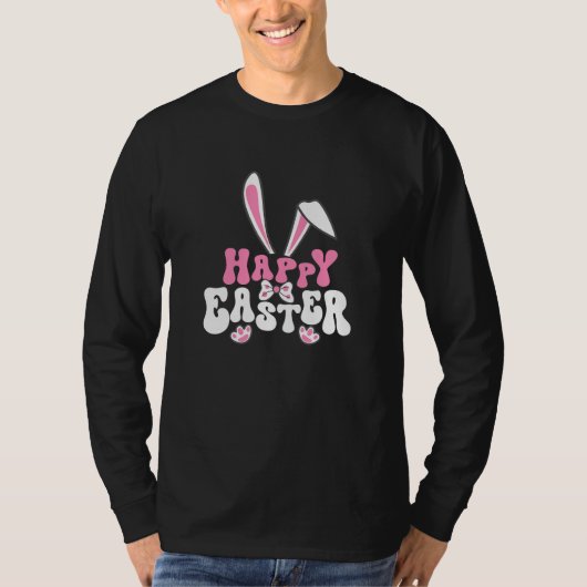 Happy Easter Bunny Tie, Paws and Ears - Egg Hunt K T-shirt (Voorkant)
