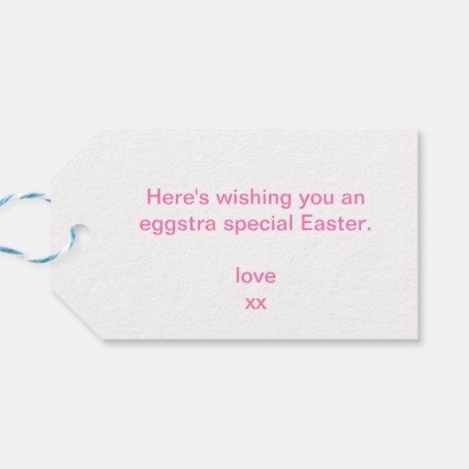 Happy Easter Bunny Train Cadeaulabel (Achterkant Horizontaal)