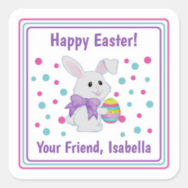 Happy Easter Bunny Treat Bag Labels