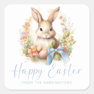 Happy Easter Bunny Vierkante Sticker