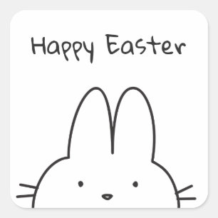 Happy Easter Bunny Vierkante Sticker