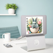 Happy Easter Bunny - Vinyl Sticker (Laptop op bureau)
