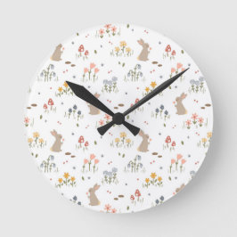 Happy Easter Bunny Wildflowers Schattigee Kinder S Ronde Klok