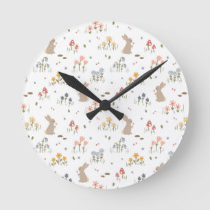 Happy Easter Bunny Wildflowers Schattigee Kinder S Ronde Klok
