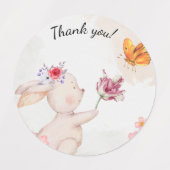 Happy Easter- bunny with butterfly Labels (Design 2)