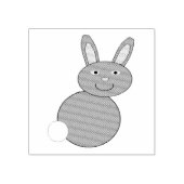 Happy Easter Bunny Wood Art Stamp Rubberstempel (Afrduk)