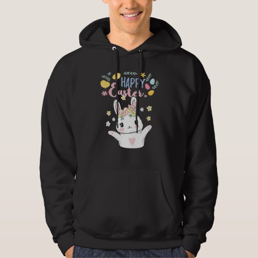 Happy Easter Busy Easter Bunny Hoodie (Voorkant)