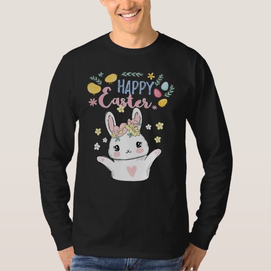 Happy Easter Busy Easter Bunny T-shirt (Voorkant)