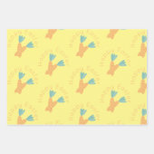 Happy Easter Carrot Bunch Inpakpapier Vel (Voorkant 3)