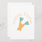 Happy Easter Carrot Bunch Kaart (Voorkant / Achterkant)