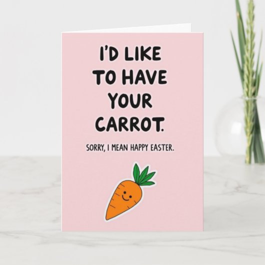 Happy Easter Carrot Card Kaart (Voorkant)