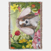 Happy Easter Cavalier King Charles Spaniel Blanket Deken (Voorkant Verticaal)