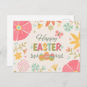 Happy Easter Celebration Briefkaart (Voorkant / Achterkant)