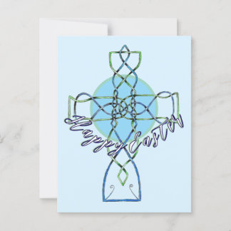 Happy Easter Celtic Knot Cross Briefkaart