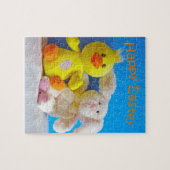 Happy Easter Chick + Bunny Legpuzzel (Horizontaal)