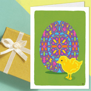 Happy Easter Chick en Egg Kaart
