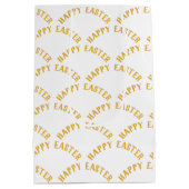 Happy Easter Chick Hatching uit kleurrijk ei Medium Cadeauzakje (Achterkant)