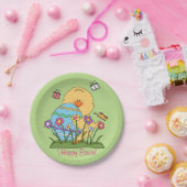 Happy Easter Chick Paper-Bord Papieren Bordje (Feest)