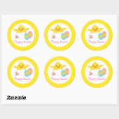 Happy Easter Chick Ronde Stickers voor Kinderen (Vel)