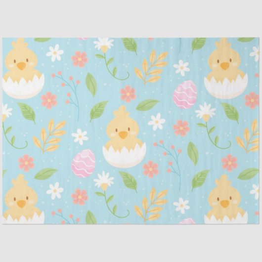 Happy Easter Chicken Tissuepapier (Voorkant)