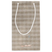 Happy Easter Chill Bunny Rabbit Gingham Klein Cadeauzakje (Achterkant)