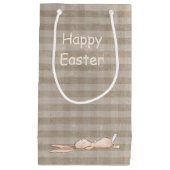 Happy Easter Chill Bunny Rabbit Gingham Klein Cadeauzakje (Voorkant)