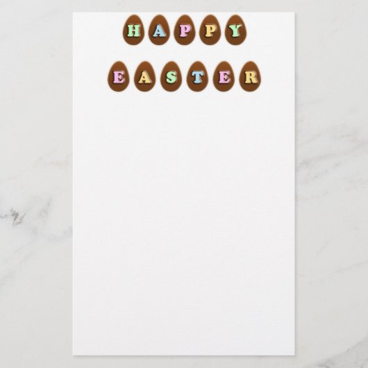 Happy Easter Chocolate Eggs Briefpapier (Voorkant)