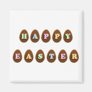 Happy Easter Chocolate Eggs Magneet