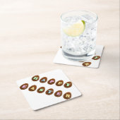 Happy Easter Chocolate Eggs Vierkante Kartonnen Onderzetter (Insitu)