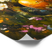 Happy Easter Christelijk Church Bunny Egg Poster (Hoek)