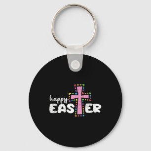 Happy Easter Christelijk Egg Spring Cross Sleutelhanger