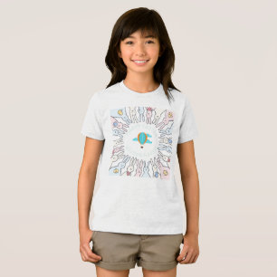 "Happy Easter" Circle of Bunnies Fun Tri-Blend Shirt