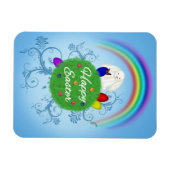 Happy Easter Colorful Planet Magneet (Horizontaal)