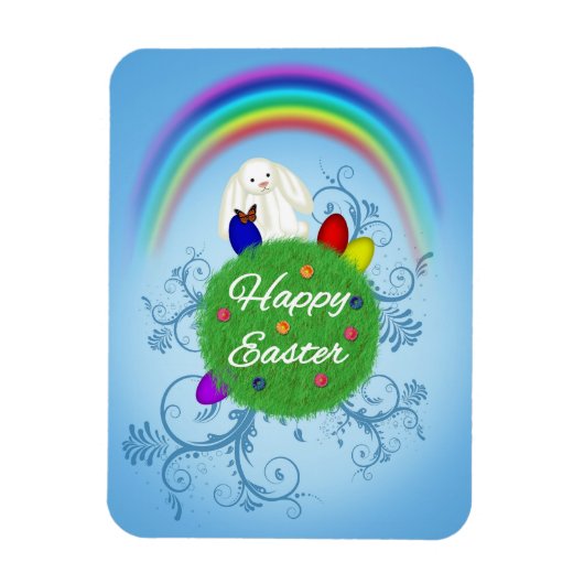Happy Easter Colorful Planet Magneet (Verticaal)