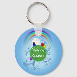 Happy Easter Colorful Planet Sleutelhanger