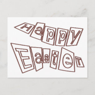 Happy Easter, Coloring Afbeelding Briefkaart