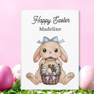 Happy Easter Coloring Page Personalized Kaart