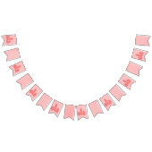 Happy Easter - Coral Easter Bunnies Vlaggetjes (Alle)