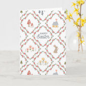 Happy Easter Country Floral Greeting Card Kaart (Gele Bloem)