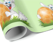 Happy Easter Crazy Bunny Cadeaupapier (Rol Hoek)