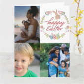 Happy Easter Custom 3 Fotocollage Kaart (Gele Bloem)
