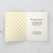 Happy Easter Cute Bunny Feestdagen Kaart (Binnen)